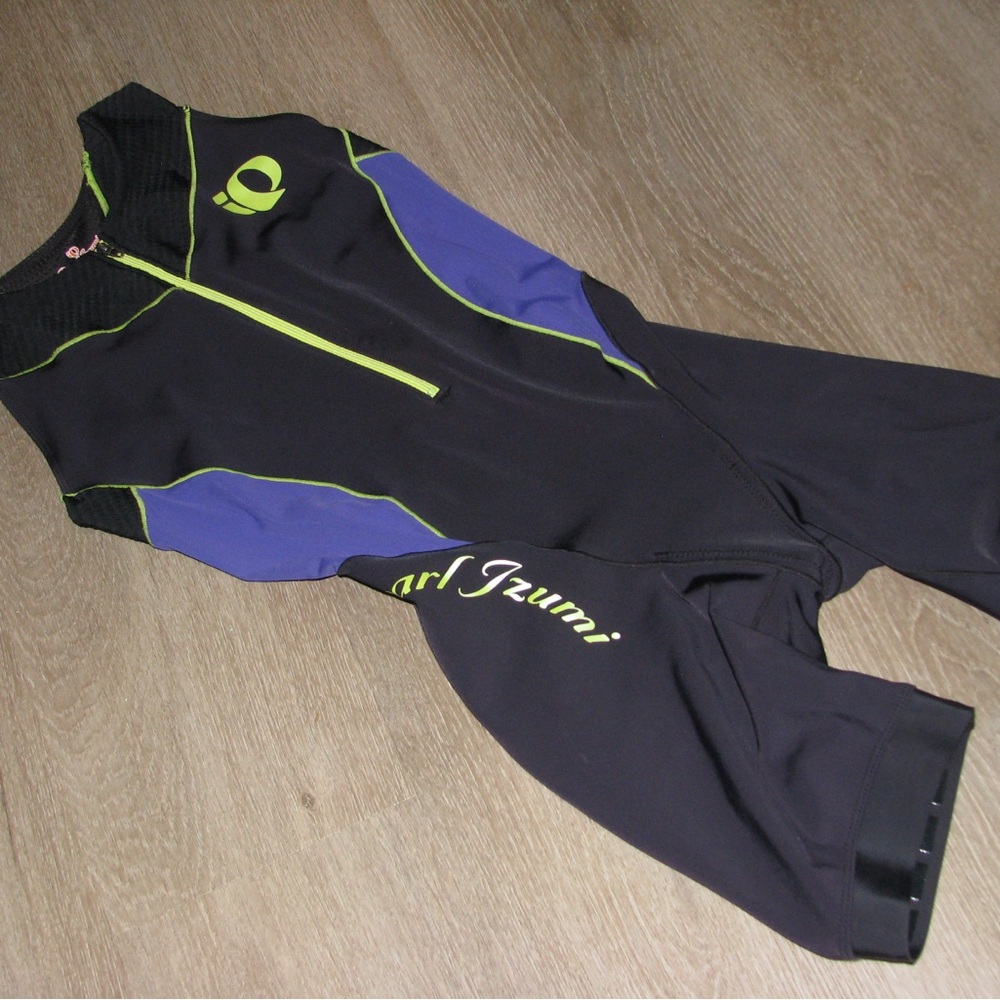 Pearl Izumi Women’s One-Piece Swim/Tri Suit — Black & Purple